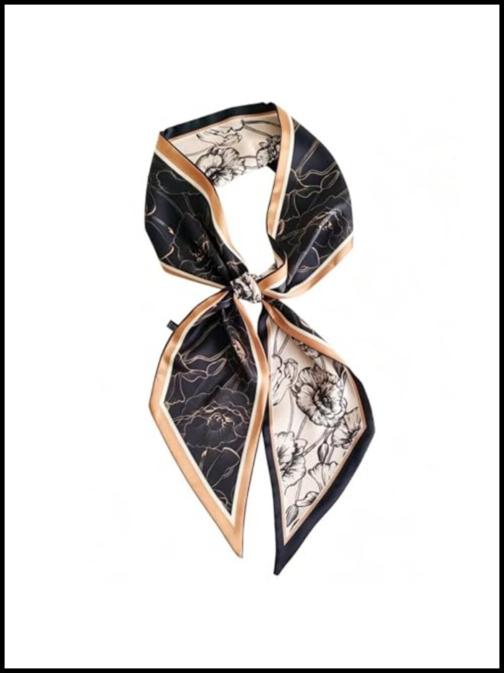 Satin Silk Like Hair Scarf Long Wrap for Women Purses 56x5